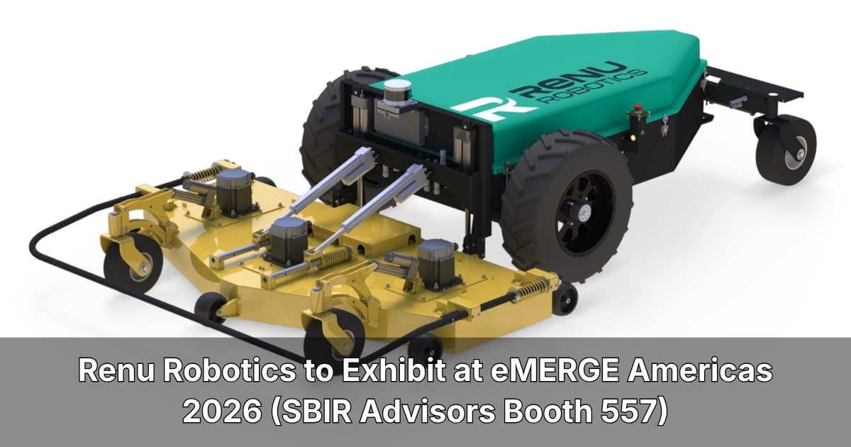 Renu Robotics to Showcase Autonomous Mowing Platform at eMERGE Americas 2026