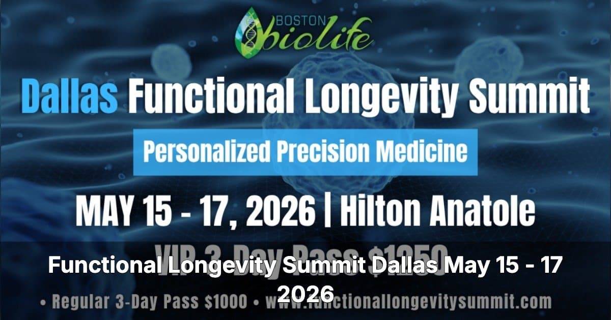 Functional Longevity Summit Dallas 2026 to Focus on Precision Medicine and Practice Optimization