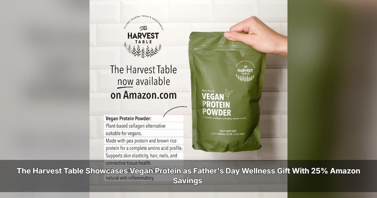 The Harvest Table Offers 25% Off Vegan Protein on Amazon for Father's Day Wellness Gift