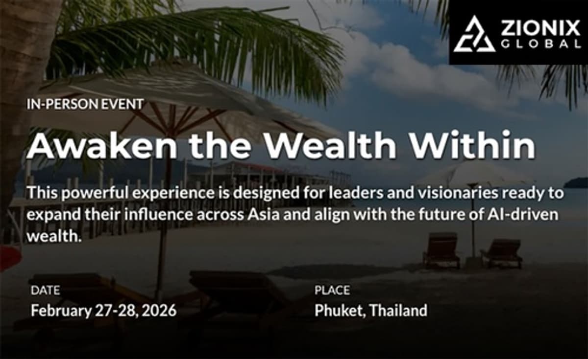 Zionix Global's Conscious Innovation Movement Expands to Phuket Summit in February 2026